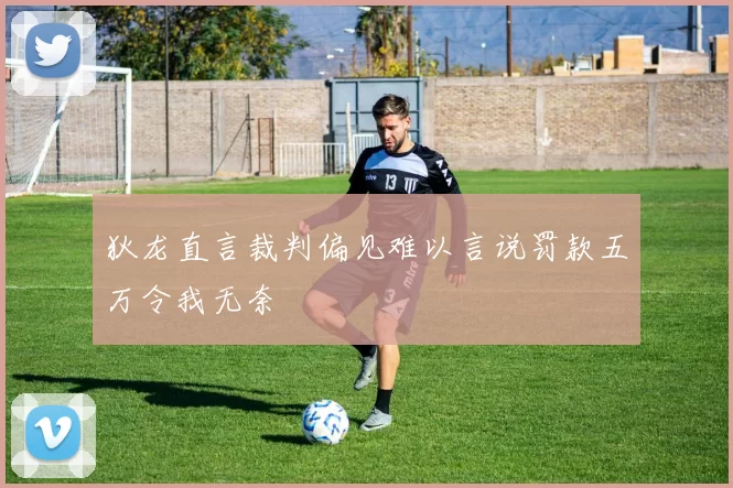 狄龙直言裁判偏见难以言说罚款五万令我无奈
